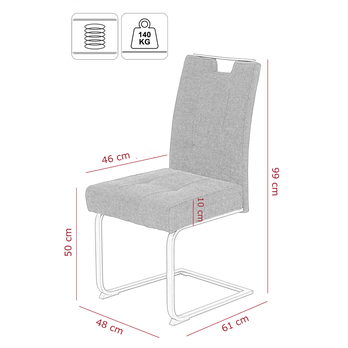Jedálenská stolička WIEN S antracitová 6