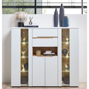 Komoda WIGA II biela/dub artisan 1