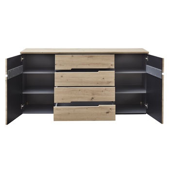 Komoda WIGA grafitová/dub artisan 2