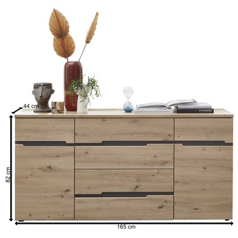 Komoda WIGA grafitová/dub artisan 3