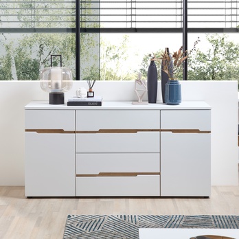 Komoda WIGA biela/dub artisan 1