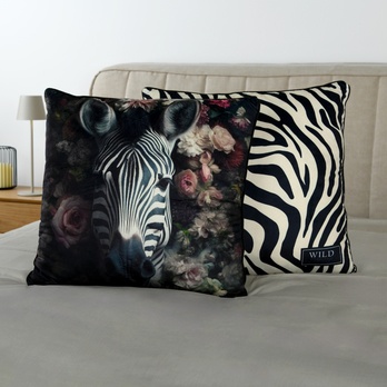 Vankúš WILD FLOWER zebra, 50x50 cm 1