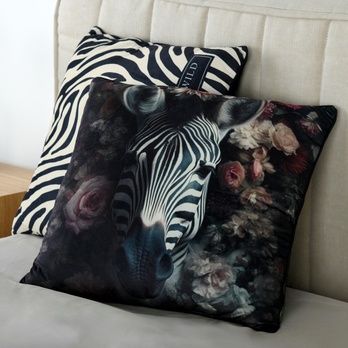 Vankúš WILD FLOWER zebra, 50x50 cm 2