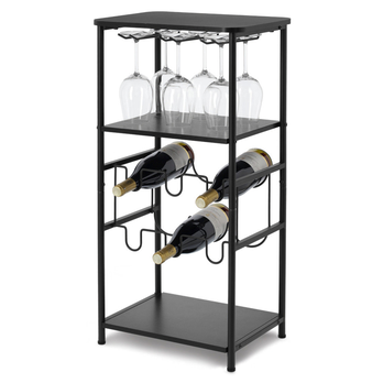 Regál na víno WILDA čierna 1