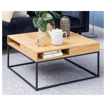 Konferenčný stolík WILLFORD dub divoký/čierna 1