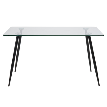 Jedálenský stôl WILMA 140 číra/matná čierna 2