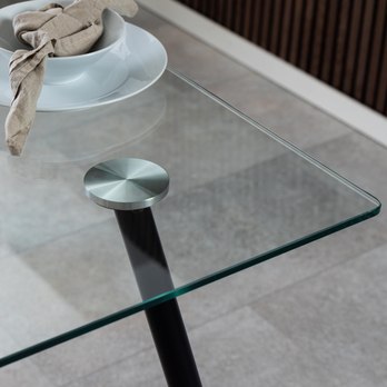 Jedálenský stôl WILMA 140 číra/matná čierna 4