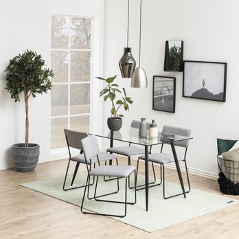 Jedálenský stôl WILMA 140 číra/matná čierna 5