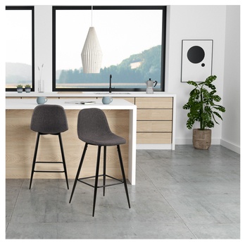 Barová stolička WILMA tmavosivá 1