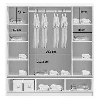Šatníková skriňa WILOW 1 dub sonoma 3