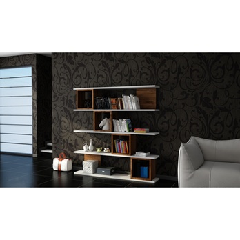 Regál WIND biela/orech 1