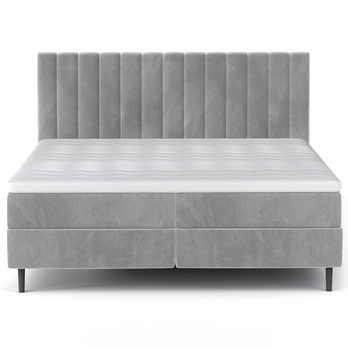 Posteľ s matracom WINDA svetlosivá, 180x200 cm 3