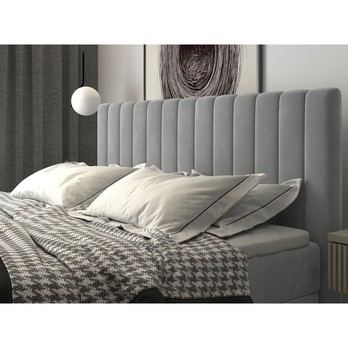 Posteľ s matracom WINDA svetlosivá, 180x200 cm 5