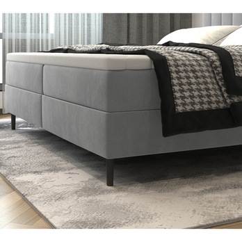 Posteľ s matracom WINDA svetlosivá, 180x200 cm 6