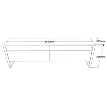 TV komoda WOOD 3 borovica atlantic/čierna 5