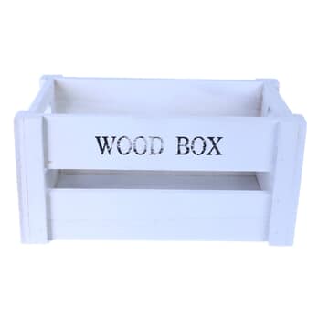 Drevená debnička WOOD BOX biela, šírka 15 cm 1