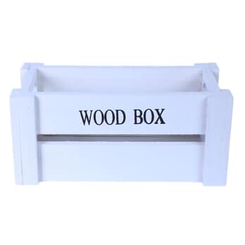 Drevená debnička WOOD BOX biela, šírka 20 cm 1