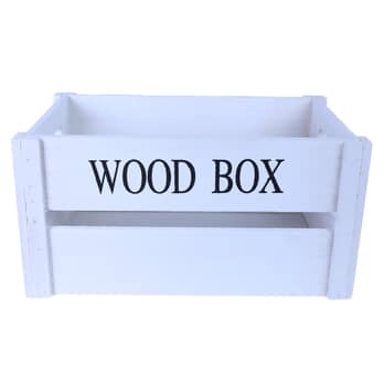 Drevená debnička WOOD BOX biela, šírka 30 cm 1
