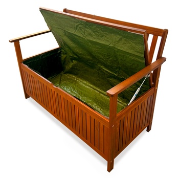 Záhradná lavica WOOD hnedá/biela 1