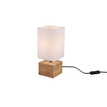 Stolná lampa WOODY hnedá/biela 1