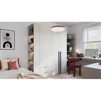 Písací stôl WOOW 11 pravá, šampanské/ílovosivá 5