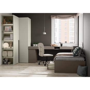 Študentská zostava WOOW 2 ľavá, ílovosivá 1