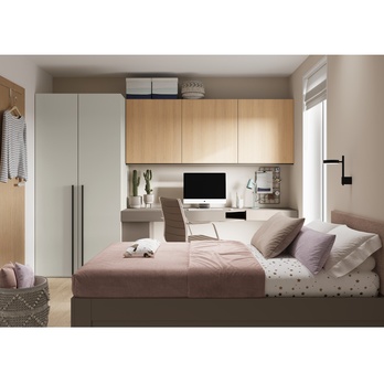 Písacia zostava WOOW 5 ľavá, ílovosivá 1