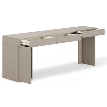 Písacia zostava WOOW 5 ľavá, ílovosivá 2