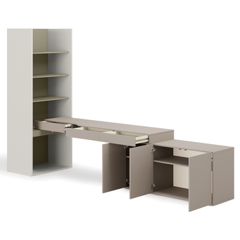 Studentská sestava  WOOW 8 pravá, ílovosivá/šampanské/eukalyptovo zelená 2