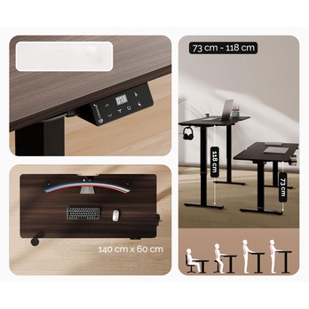 Písací stôl WORKSPACE 1 hnedá 4