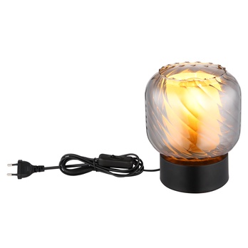 Stolná lampa XIA čierna/dymové sklo 3