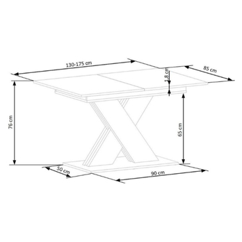 Jedálenský stôl XORILTU dub wotan/čierna 7