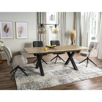 Jedálenský stôl XOVAIRU dub/čierna 1