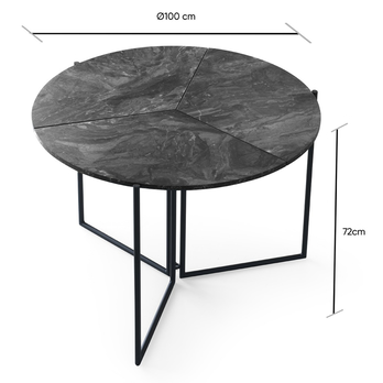 Jedálenský stôl YAPRAK antracitová 4