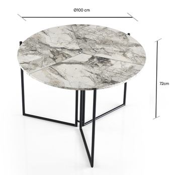 Jedálenský stôl YAPRAK biela 5