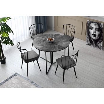 Jedálenský stôl YAPRAK antracitová 1