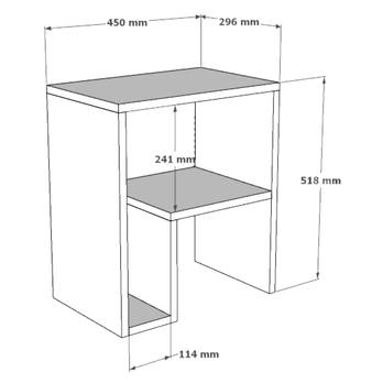 Prístavný stolík YEPA biela 4