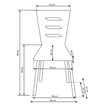 Jedálenská stolička YESENIA biela 3