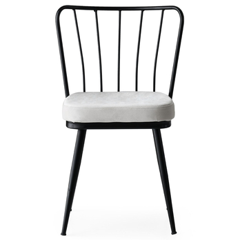 Jedálenská stolička YILDIZ biela/čierna, sada 2 ks 3