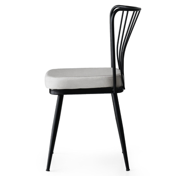 Jedálenská stolička YILDIZ biela/čierna, sada 2 ks 4
