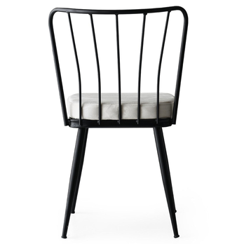 Jedálenská stolička YILDIZ biela/čierna, sada 2 ks 5