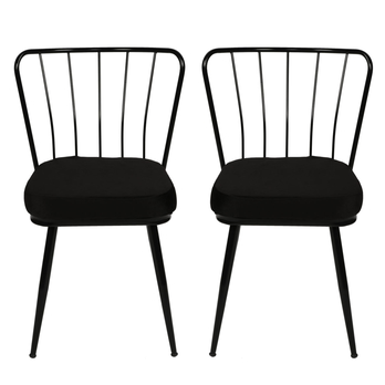 Jedálenská stolička YILDIZ čierna, sada 2 ks 1