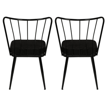 Jedálenská stolička YILDIZ čierna, sada 2 ks 2