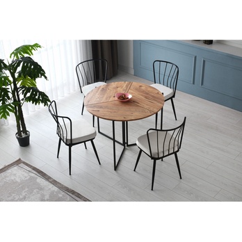 Jedálenská stolička YILDIZ biela/čierna, sada 2 ks 1