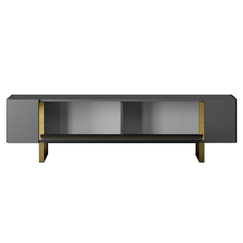 TV stolík YILDIZ antracitová/zlatá 2