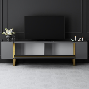 TV stolík YILDIZ antracitová/zlatá 6