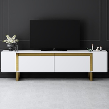 TV stolík YILDIZ biela/zlatá 5
