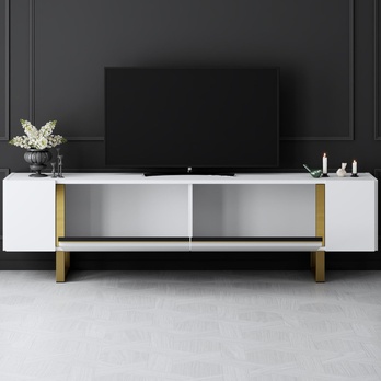 TV stolík YILDIZ biela/zlatá 6