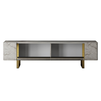 TV stolík YILDIZ travertín/zlatá 2