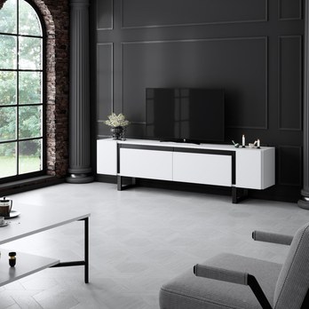 TV stolík YILDIZ biela/čierna 1